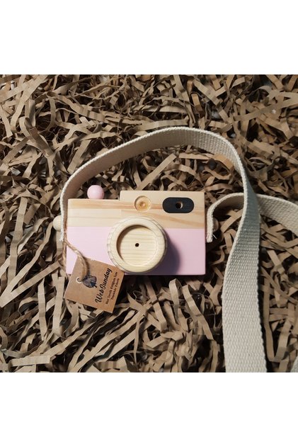 Wooden Toy Camera, Girl Boy 0 - 3 Years Gift Hanging Decorative Toy