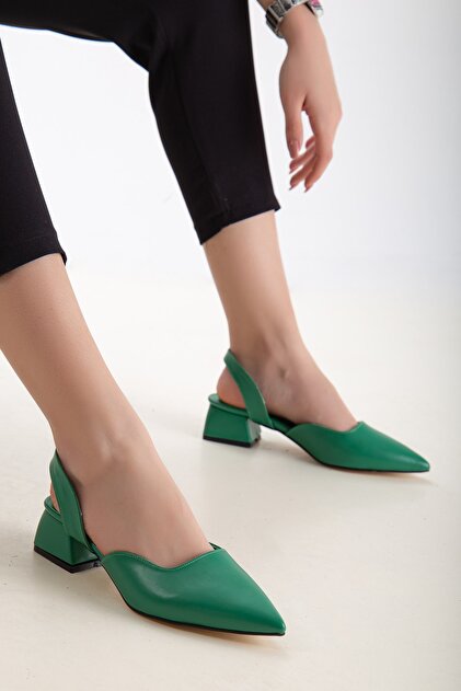 green low heel dress shoes Tiannia Barnes Hope Ankle Strap High Heels in Green Green / 36 main image 1
