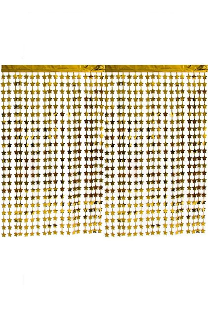 2li Yıldızlı Gold Fon Arka Perde Işıltılı Yapışkanlı Altın Sarı Yıldız Duvar Ramazan Bayram Fotoğraf