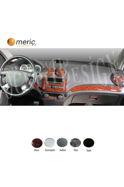 Meriç ® Chevrolet Aveo Front Glove Box Trim Mahogany 21 Piece 2006-2011