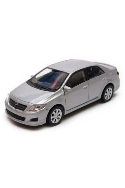 2009 Toyota Corolla1/36 Ölçek Çek Bırak Metal Model Oyuncak Araba Gri