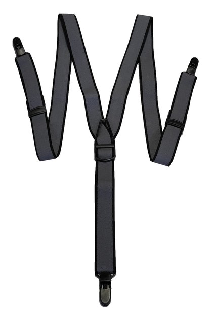 Washable Antiallergic Unisex Gray Trouser Hanger with Plastic Clip
