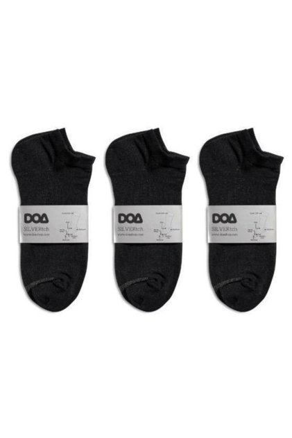 Doa Silver Organic Cotton Silvery Short Socks - 3 Pairs