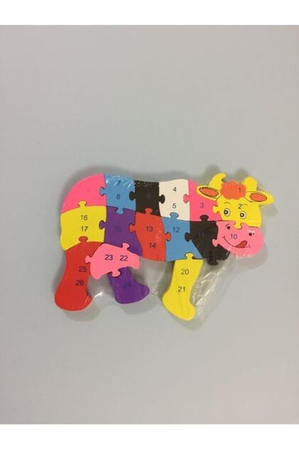 Wooden Cow Figured Colorful Puzzle/Puzzle 15 Pieces Educational Toy