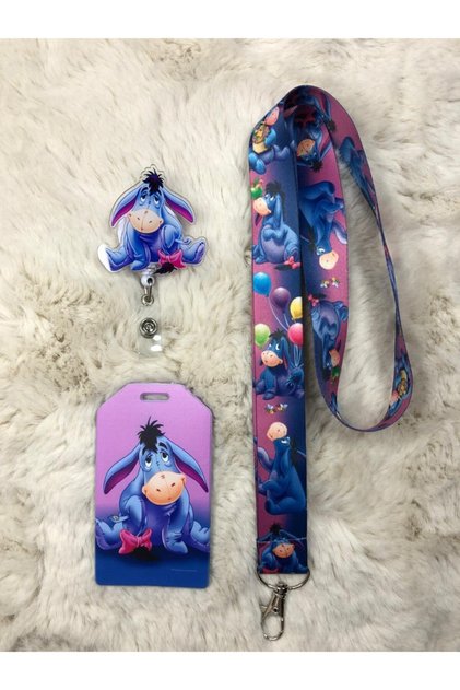 Set de curea pentru gât Winnie Pooh, yoyo și suport vertical pentru carduri