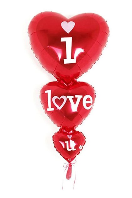 1 Piece 70cm Large 3 Tiers I Love You Foil Heart Balloon Marriage Proposal Anniversary Romantic Home Decoration