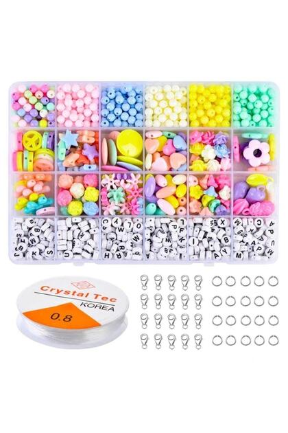 Giant Plastic Bead Set with Letters Jewelry Making Supplies Set