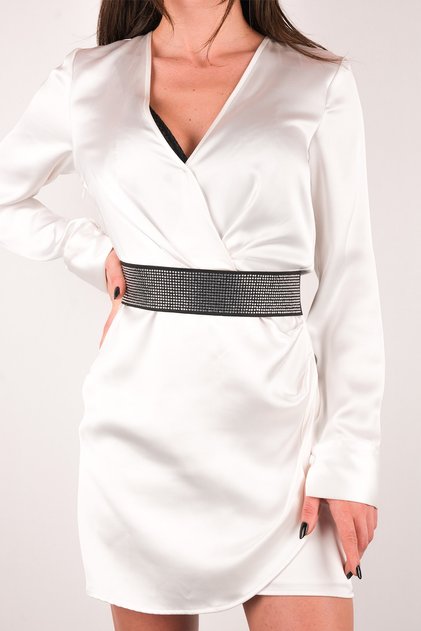 Women's Dress Belt Crystal Jewelled Elastic Coat Belt Elastic Corset Belt