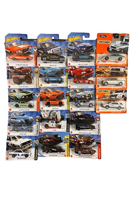 HOT WHEELS Ford 18'li Paket Özel Seti ( Sadece Ford Içerik