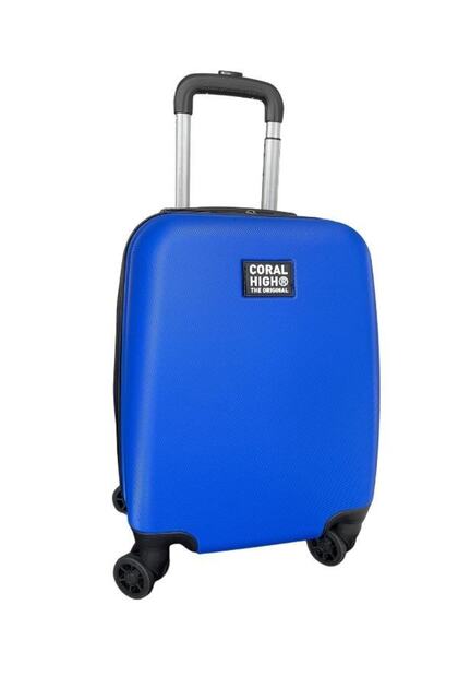 unoa【High Check-Midnight blue-】MSサイズ Coral High Mini Valiz (kabin Valiz) 40 Cm Saks (16514) - Fiyatı
