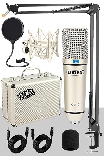 studioyu1です Midex Cx1 Sta Condenser Stüdyo Ses Kayıt Mikrofon Seti - Fiyatı