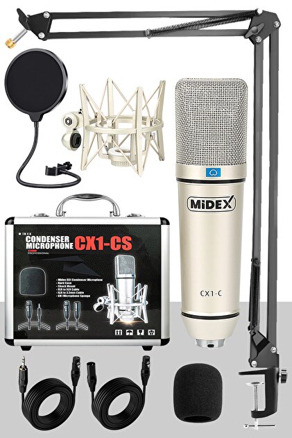 Midex Cx1 Sta Condenser Stüdyo Ses Kayıt Mikrofon Seti - Fiyatı