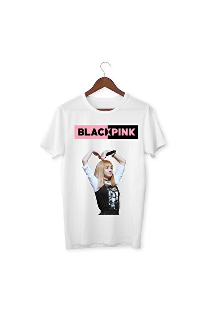 YAPO TİCARET Lisa Black Pink Baskılı Beyaz Tshirt - Fiyatı, Yorumları