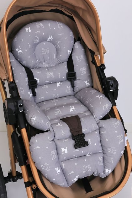 Orthopedic Baby Stroller Cushion with Waist Support, Cotton Fabric - Original Product
