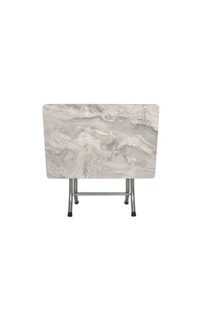 Gri Mermer Desenli Katlanabilir Mutfak Bahçe ve Çalışma Masa 60x90
