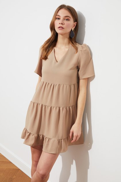 Stone Wide Cut Mini Woven Dress TWOSS20EL0400