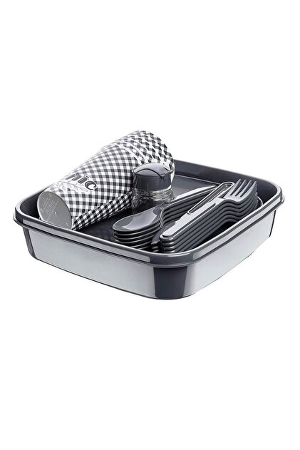 Titiz Lovely 32 Parça Piknik Seti - Tuzluk+tabak+çatal+kaşık+