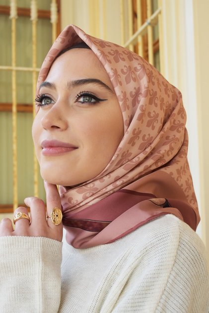 Basic Kreasyon Twill Eşarp Soğan Kabuğu