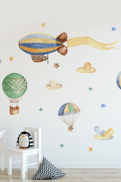 Wall Sticker Set Kids Room Yellow