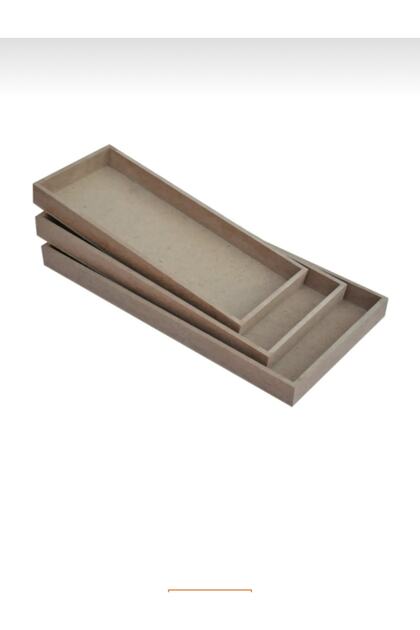 Ahşap3’lü Dikdörtgen Pano 40x18-35x16-30x14 Cm
