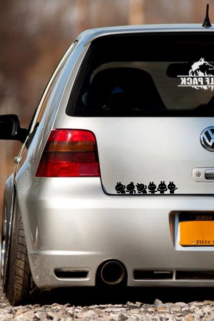 Bagajdan Bakan Dansçı Adamlar Sticker Etiket Folyo Kesim Kaplama Modifiye Aksesuarı