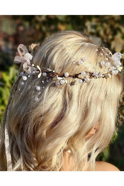 Orchid Flower for Brides, Bridesmaid & Party & Maternity & Outdoor Shooting Crown, Henna Crown and Bridal Crown –