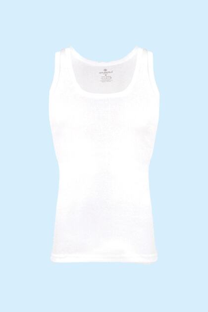 6-Piece White Combed Jersey Men's Undershirt