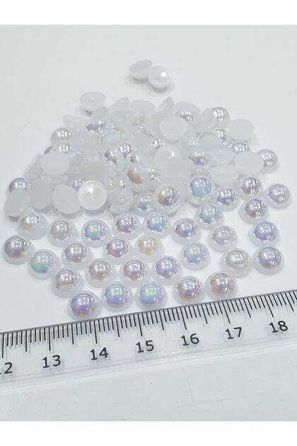 Half Pearl - 8 Mm White Janjan (100 Gr - 700 Pieces)