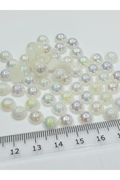 Half Pearl - 8 Mm Cream Janjan (100 Gr - 700 Pcs)