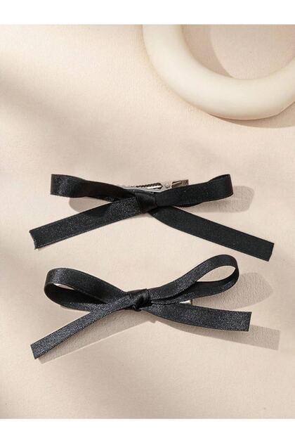 2-Piece Satin Bow Hair Clip