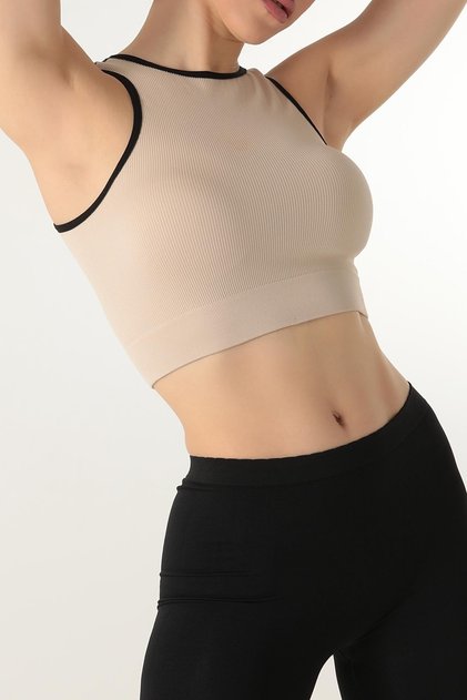 Ribbed Unsupported Bustier