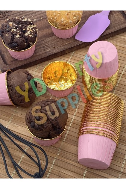 Muffin Cake Mold with Gold Plated Inside 25 Pieces 50X39