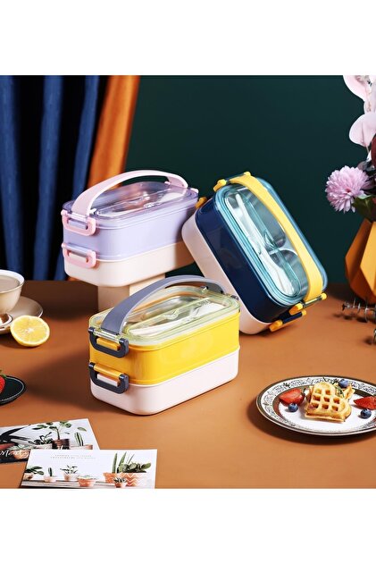 Vagonlife Bento 1600ml Lunchbox Yeni Koleksiyon 2 Katlı Çelik