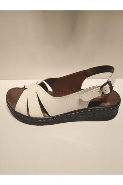 PUNTO Kadın Beyaz Comfort  Sandalet 390113 - 1