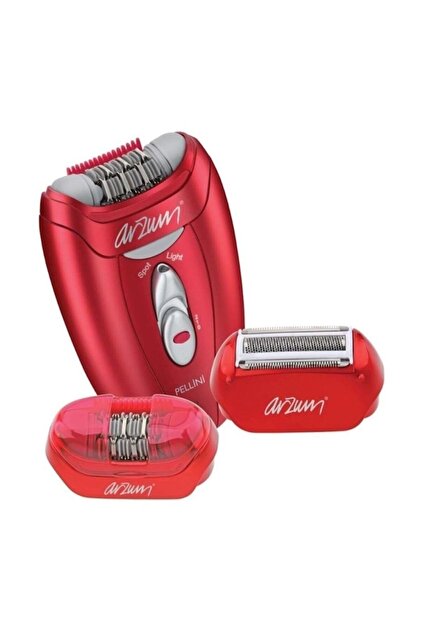 Arzum Ar565 Pellini Şarjlı Gümüş Iyon Epilasyon Cihazı - Kırmızı