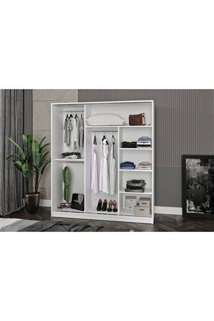 FaB 蒼白Blanchプロモ RF 2枚セット Afilli Blanca Tamamı Mdflam 3 Kapılı Sürgülü Gardrop - Fiyatı