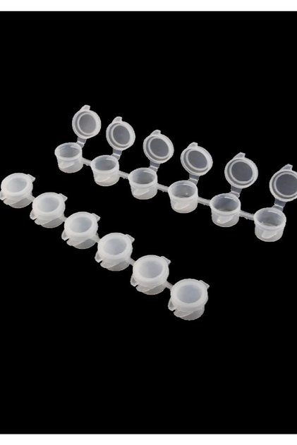 50 Adet 3 ml Plastik Boş 6'lı Şerit Tüp Akrilik Yağlı Boya Paleti