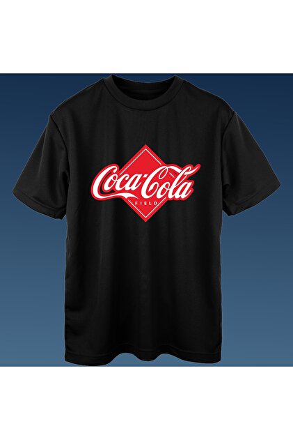 COTTONRULZ Coca Cola Logo Siyah Unisex Oversize Fit Bisiklet Yaka