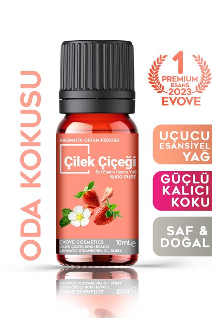 Çilek Çiçeği Esansiyel Yağ 10ml %100 Saf & Doğal Ortam Oda Kokusu Uçucu Koku Esansı
