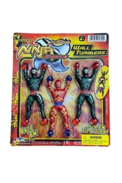 Genel Markalar 6 PCS NİNJA FORCE WALL TUMBLERS NİNJA OYUNCAKLARI 6