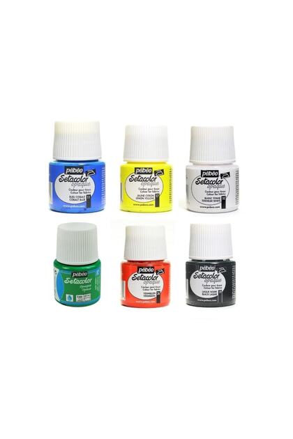 Setacolor Opak Kumaş Boyası Seti Ana Renkler 6 X 45ml