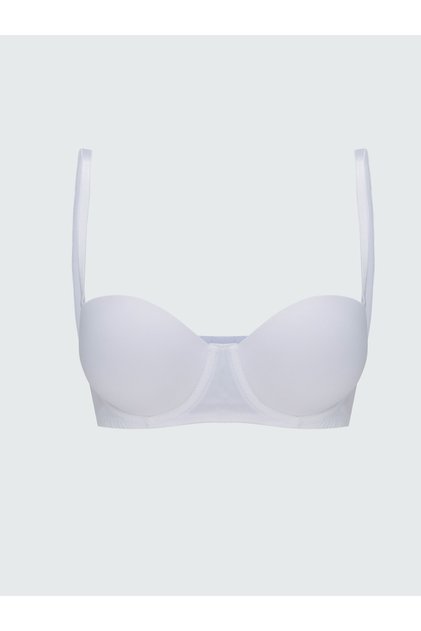 Underwire Half Padded Plain Strapless Bra