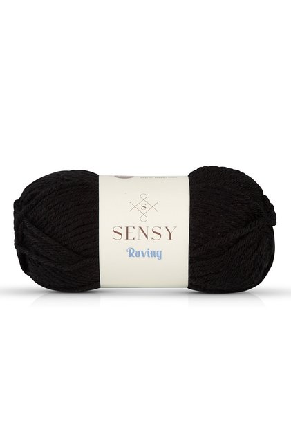 Premium Roving Hand Knitting Thread Scarf Beanie Thread Sweater Poncho Thread Cardigan Thread Black