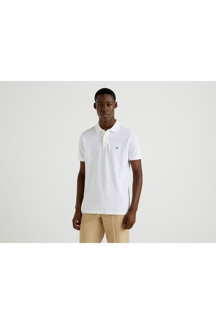 Men's White Regular Fit Short Sleeve Polo Tshirt