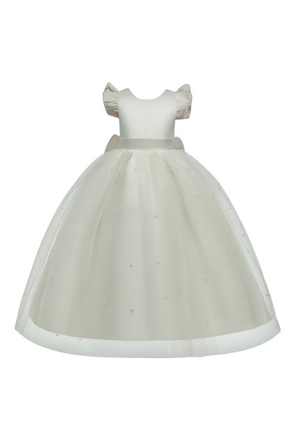Girl's Long Skirt Pearl Detailed New Year's Graduation Birthday Party Evening Dress