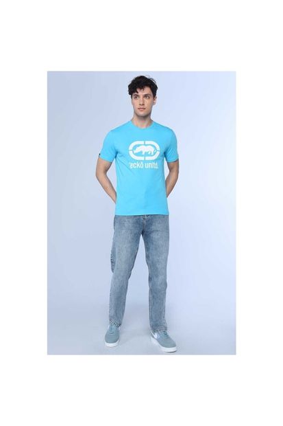 ECKO UNLTD Erkek Mavi T-Shirt - 4