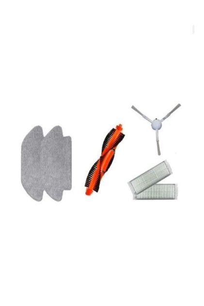 Mi Robot Vacuum Mop Pro Set: 1 vlaknasta krpa za brisanje - 2 Hepa filtera - 1 bočna četka - 1 glavna četka