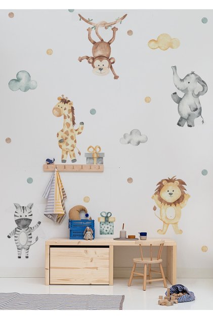 Danscı Hayvanlar Çocuk Odası Duvar Stickerı