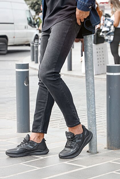 Jump 26636 Siyah Erkek Yazlık Günlük Rahat Yürüyüş Koşu Sneaker