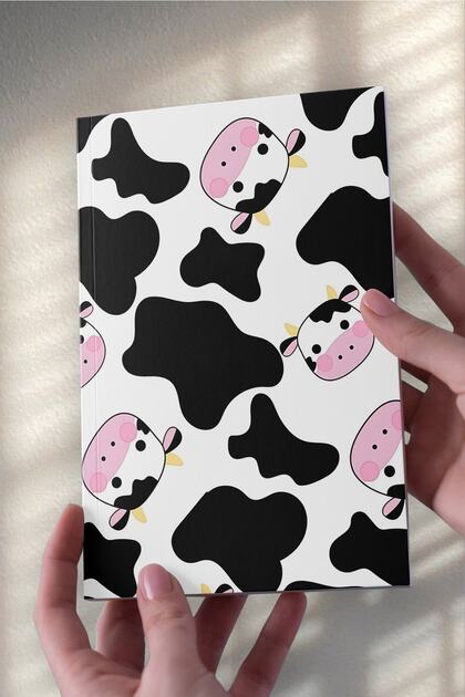 Sevimli Inek Desenli A5 Çizgisiz Defter (50 Sayfa)